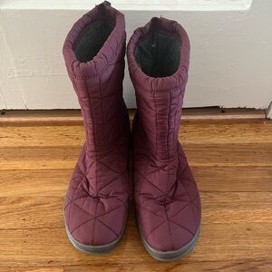 Quilted Burgundy Boots
